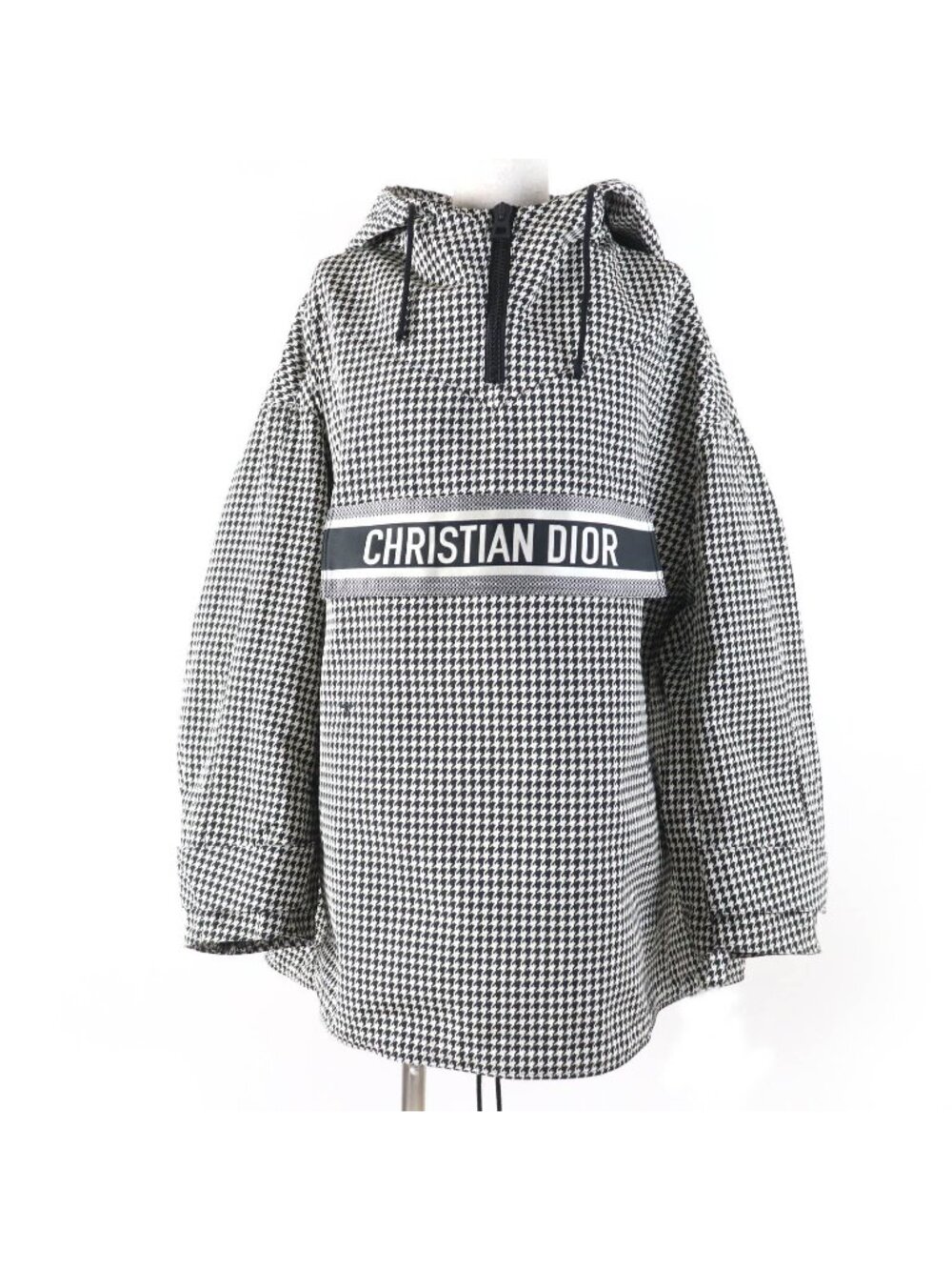 Dior Anorak Houndstooth Pattern Oversize Jacket